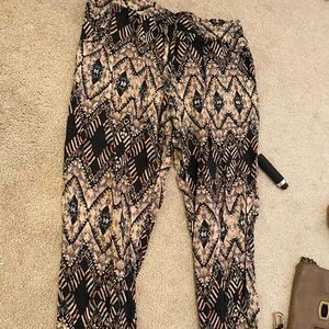 tribal print flowy pants